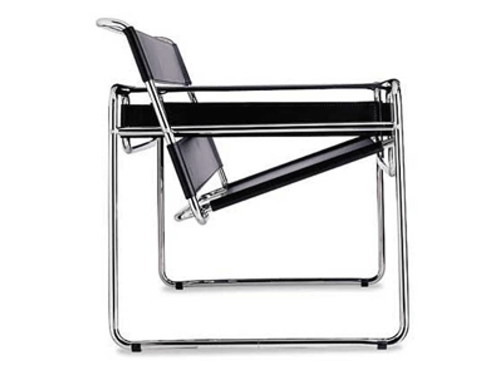 кресло wassily armchair ( кожа) (by Steel Arts)
