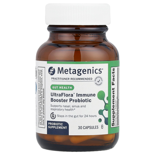 Metagenics, UltraFlora®, пробиотик для поддержки иммунитета, 30 капсул