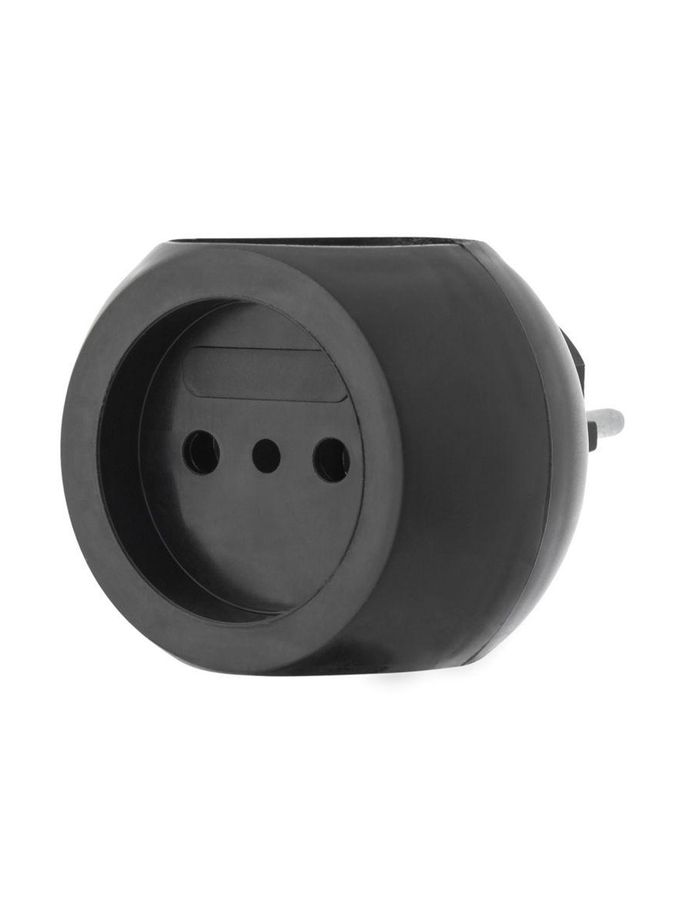 Разветвитель 3-м 6А IP20 Шар 220В черн. Rexant 11-1063-1