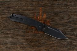 Нож складной CJRB J1942-BST Pyrite Bowie, клинок 80мм, сталь AR-RPM9, рукоять сталь