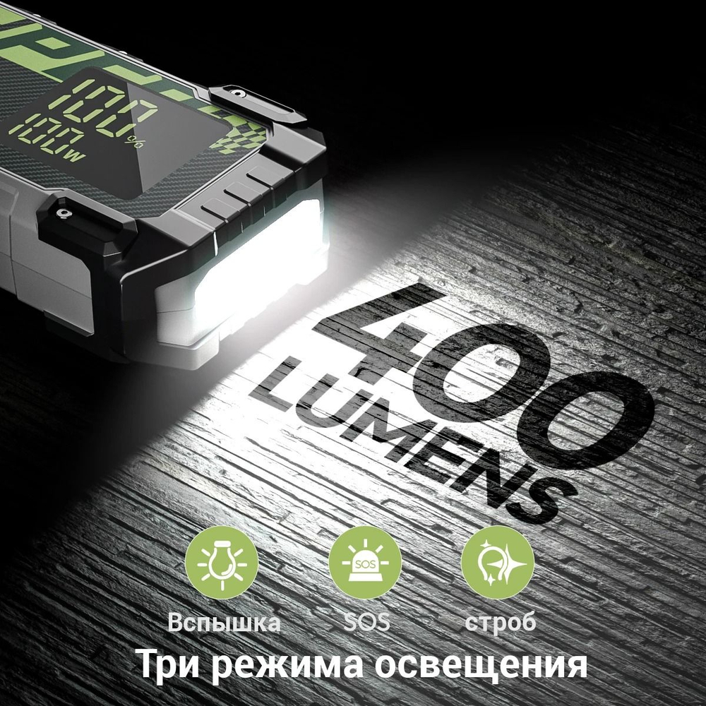 Устройство пусковое портативное бустер Yesper 20000mAh 74Wh 3000A Model: Armor
