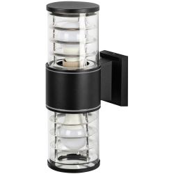 Светильник уличный настенный ЭРА «Асия» GBW-108-BL-0320 230В 2хЕ27 IP54 вверх/вниз черный | Садово-парковые светильники