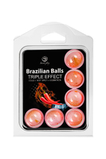 Массажное масло Secret Play Brazilian Balls тройной эффект 6 шт