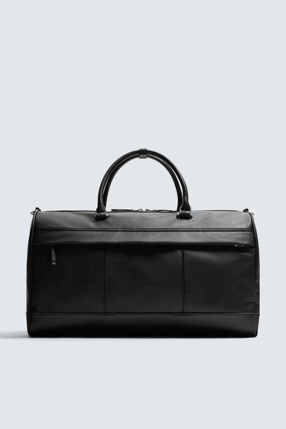 ZARA ДОРОЖНАЯ СУМКА С ТЕКСТУРОЙ, ЧЕРНЫЙ