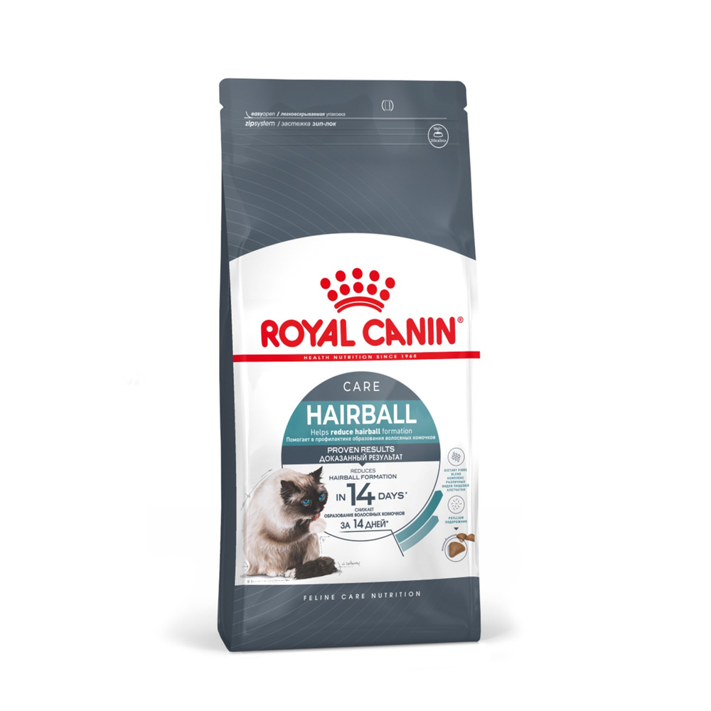 Royal Canin Hairball Care Хэйрболл Кэа Корм сухой для взрослых кошек профилактика образования волосяных комочков 2кг