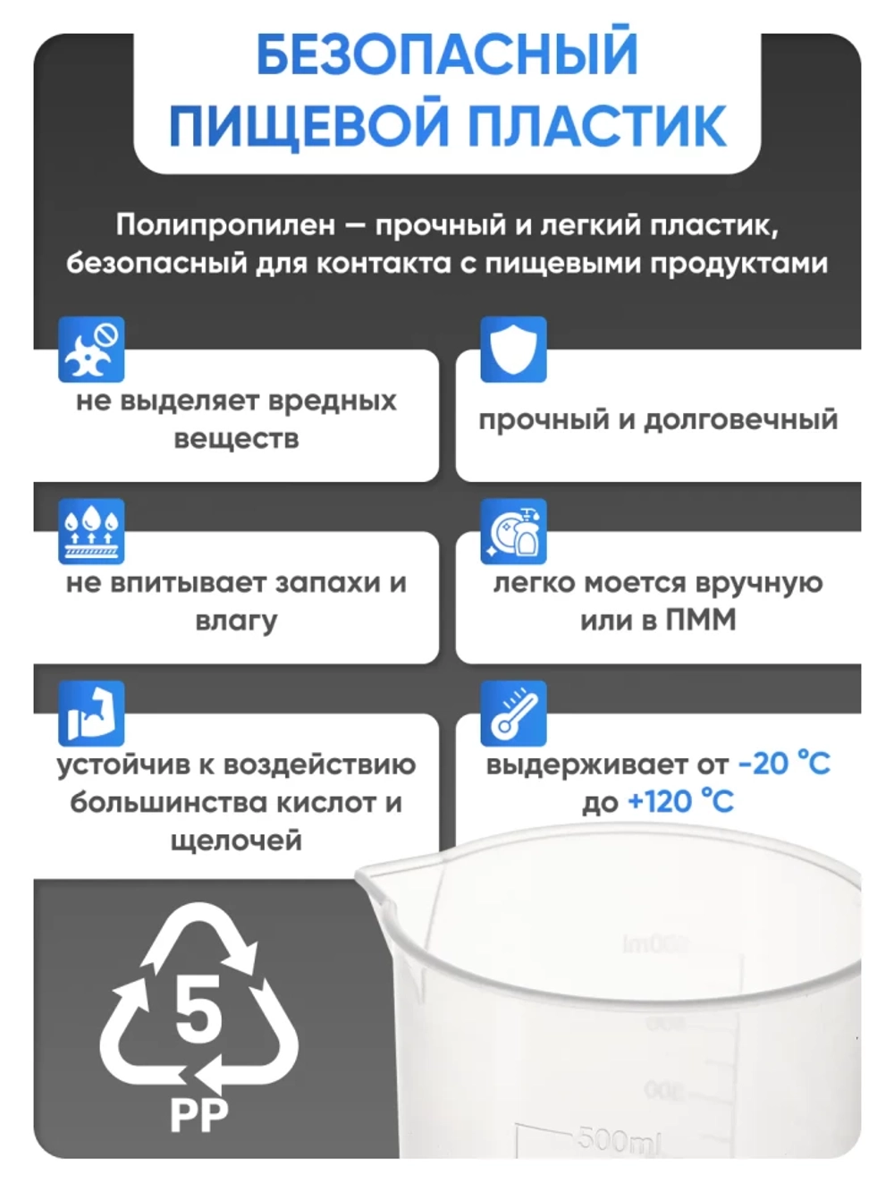 Стакан 250 мл п/п с носиком, Лаборио