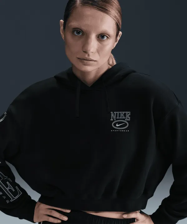Толстовка женская NIKE W NSW CLUB FLC OS GX CRP HDY