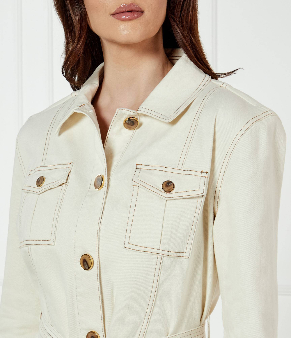 Джинсовая куртка NAOMI SAHARIANA Marciano Guess - кремовый(5GGL04 7297A)