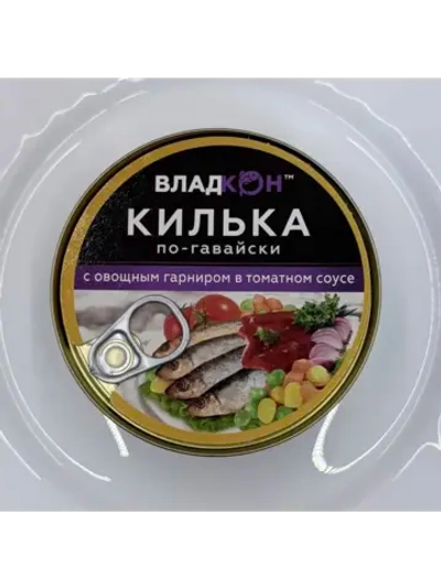 Килька "по-гавайски" с гарниром в томатном соусе 240г