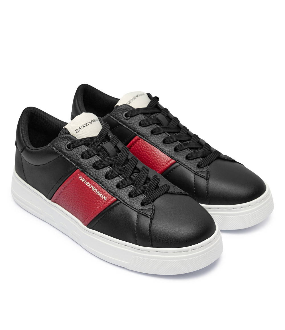 Кожаные кроссовки Emporio Armani - черный(X4X570 XN840)