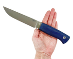 Нож Дл. Джек Эксперт, сталь М390, микарта синяя, гарда мельхиор, 371.5356