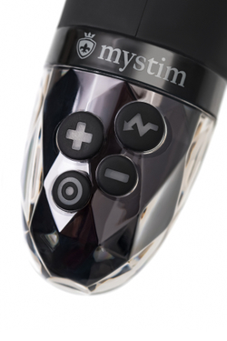 Вибратор Mystim Real Deal Neal с электростимуляцией, силикон, черный, 16,5 см