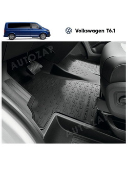 Коврики VW Transporter T6.1 всепогодные (3 частей)