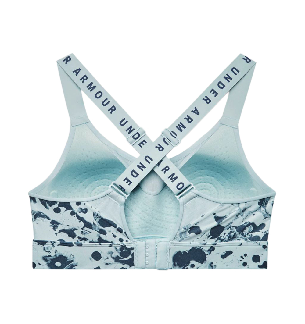 ТОП теннисный Under Armour Women's Armour Infinity High Printed Sports Bra - breaker blue/util