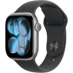 Часы Apple Watch Series 11, 46 мм, алюминий цвета «серый космос», ремешок Sport Band чёрного цвета