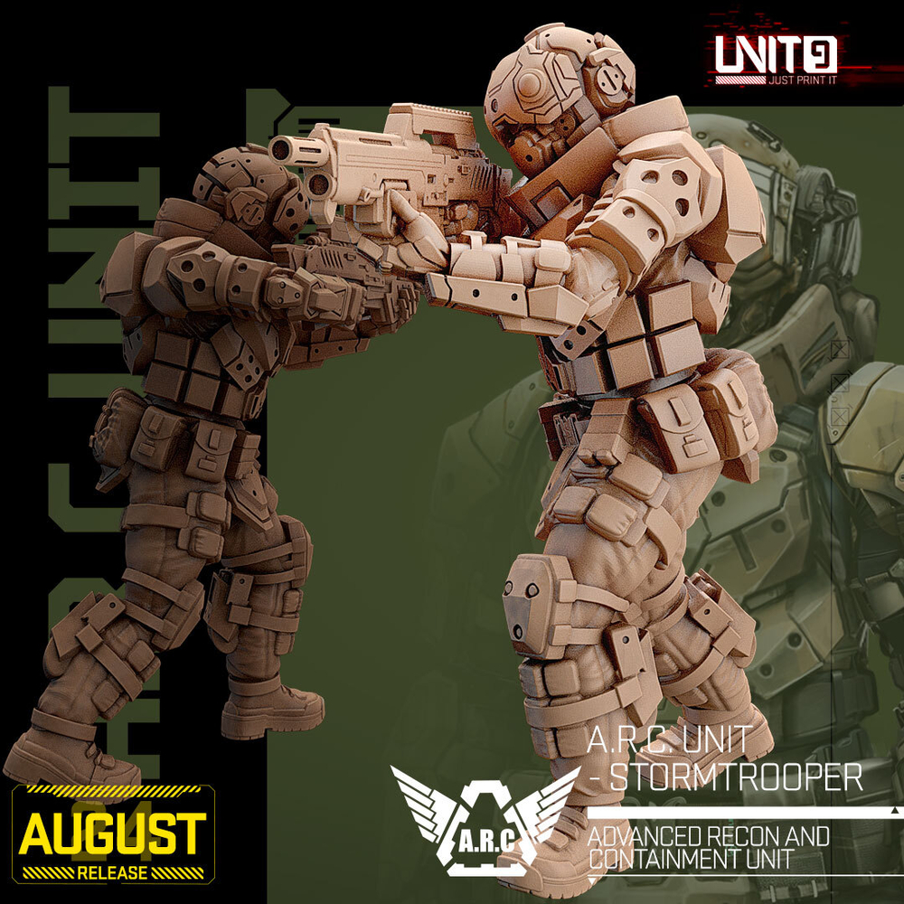 Подразделение штурмовиков АРС Cyberpunk - A.R.C. Unit - Stormtroopers 32mm Миниатюры