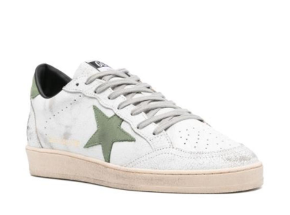 Мужские кеды Ball Star with silver Swarovski micro-crystal star and metallic silver leather heel tab