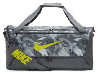 Сумка спортивная Nike Brasilia 9.5 Training Duffel Bag - iron grey/iron grey/bright cactus