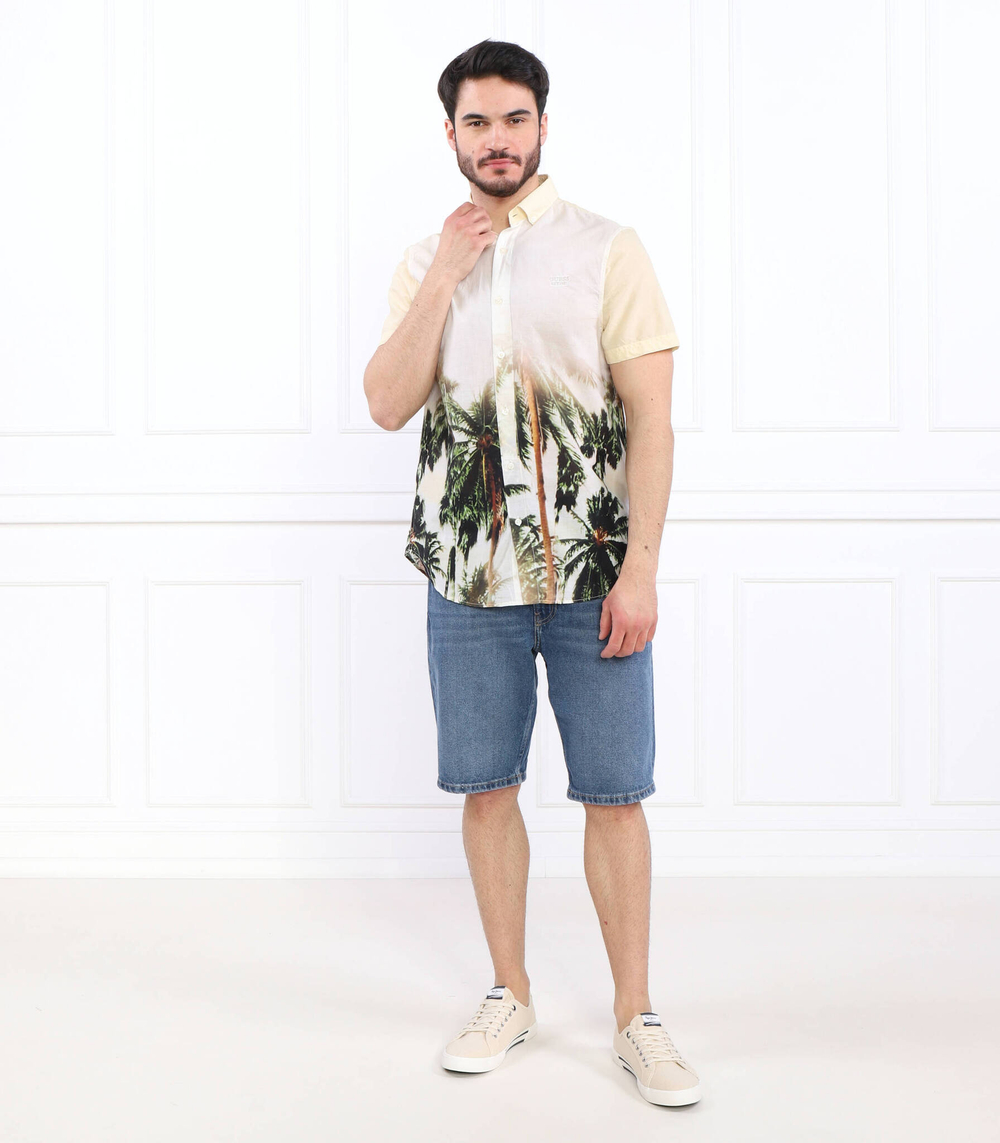 Рубашка SS COLLINS GUESS - желтый(M3GH65 WFDS1)