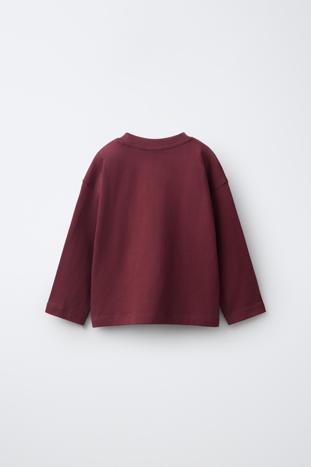 ZARA ЛОНГСЛИВ С БАСКЕТБОЛЬНЫМ ПРИНТОМ, БОРДОВЫЙ