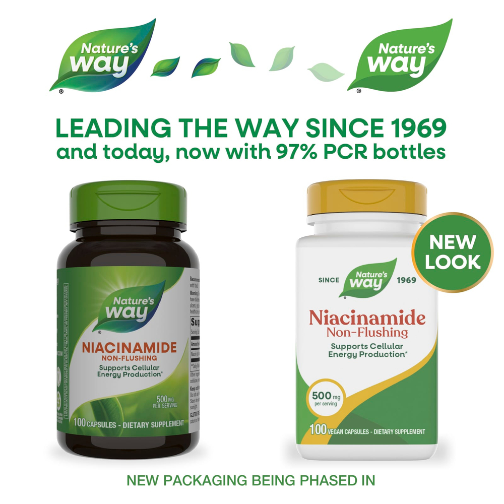 Nature's Way, Никотинамид, 500 мг, 100 капсул