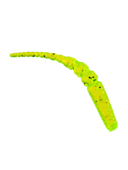 Приманка ZUB-CRAZY LEECH 30мм(1,2")-20шт, (цвет 310) желтый с блестками
