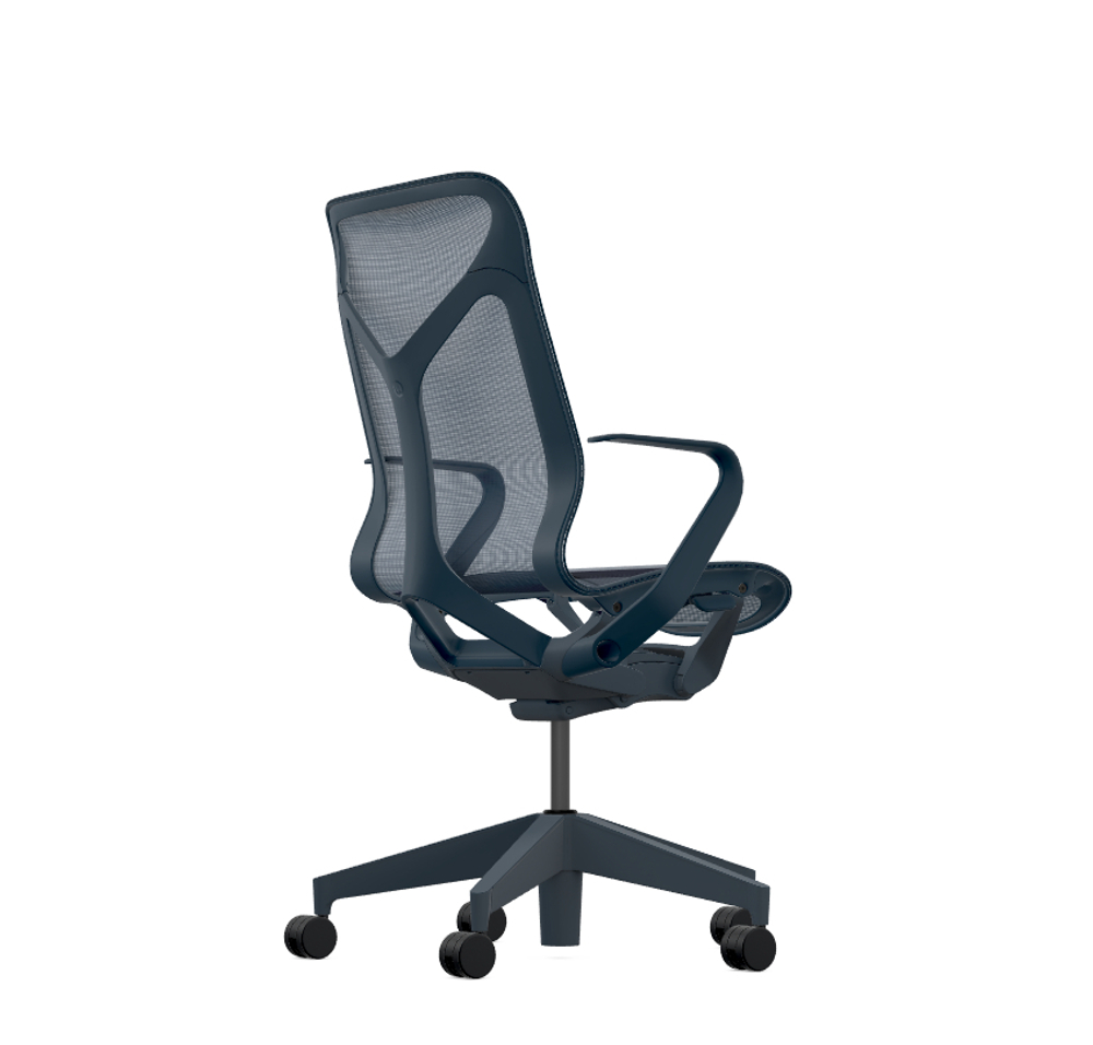 Кресло Herman Miller Cosm, средняя спинка, цвет Nightfall, нерегулируемые подлокотники