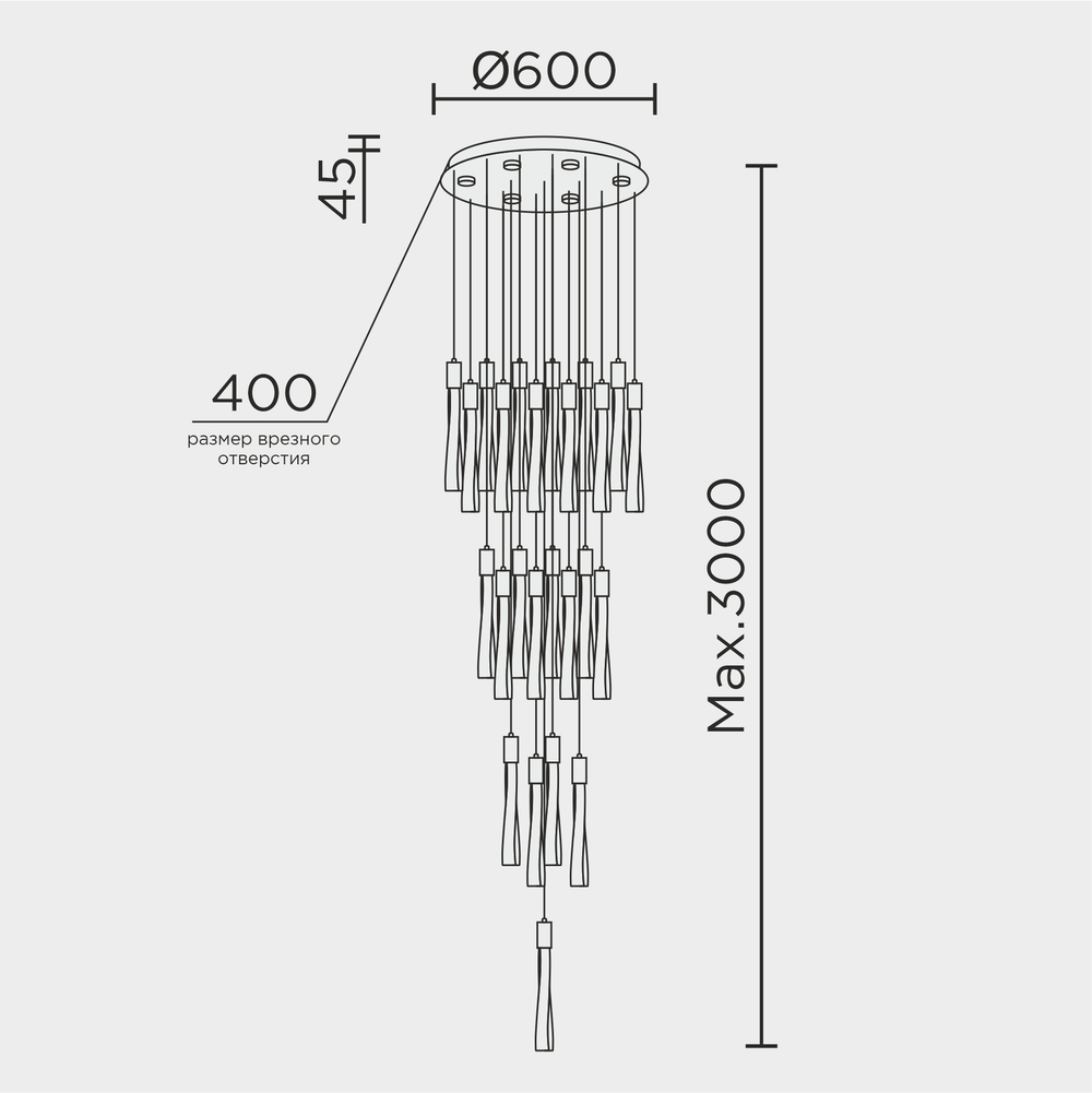Подвесная люстра MODELUX ML.89138.25 GD