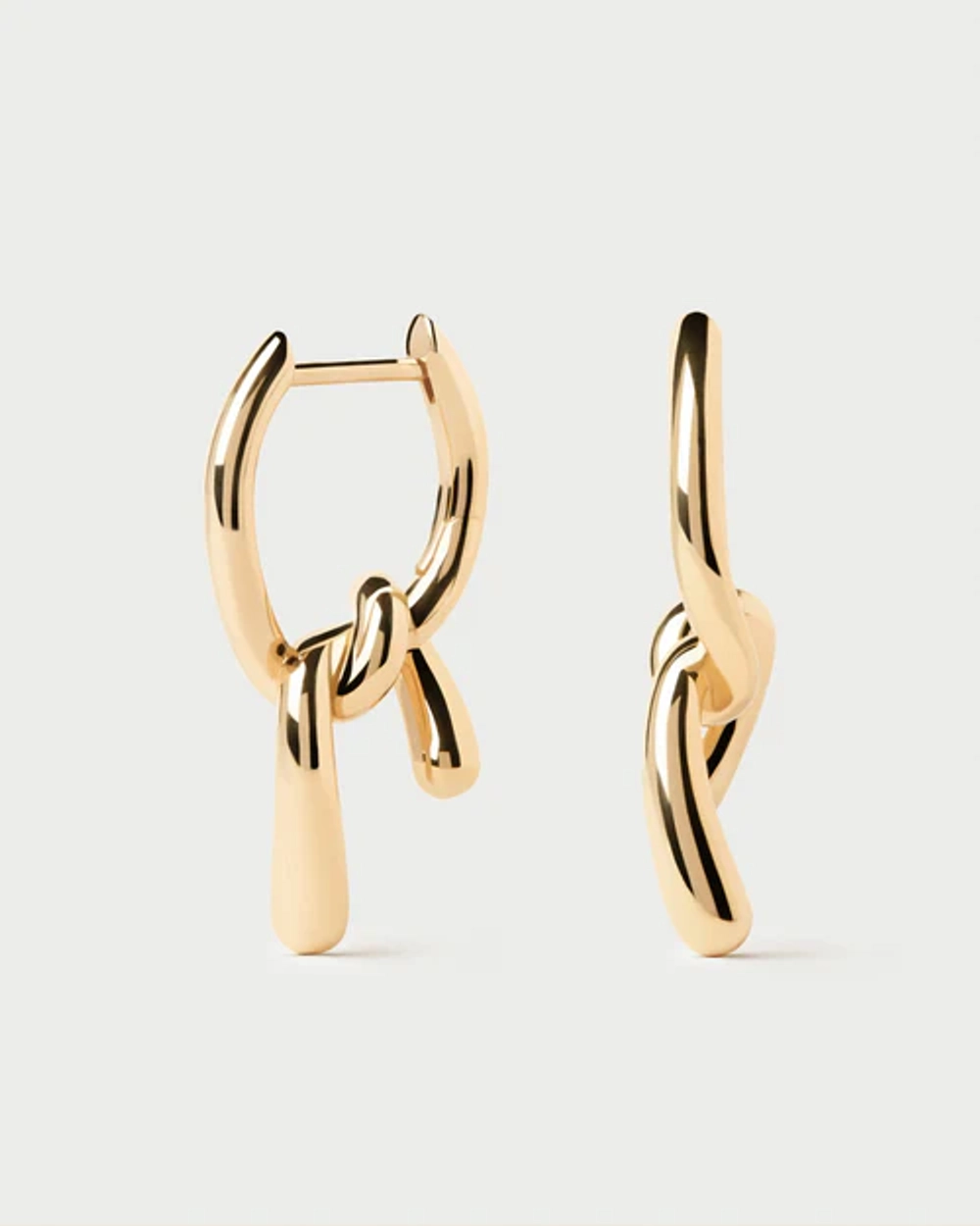 Серьги Mini Twist Hoops серебро 925 пробы покрытое золотом