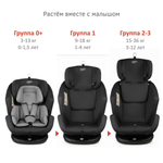 Удерживающее устройство для детей Siger Ультра ISOFIX, гр.0+/ I/II/III, антрацитово-серый