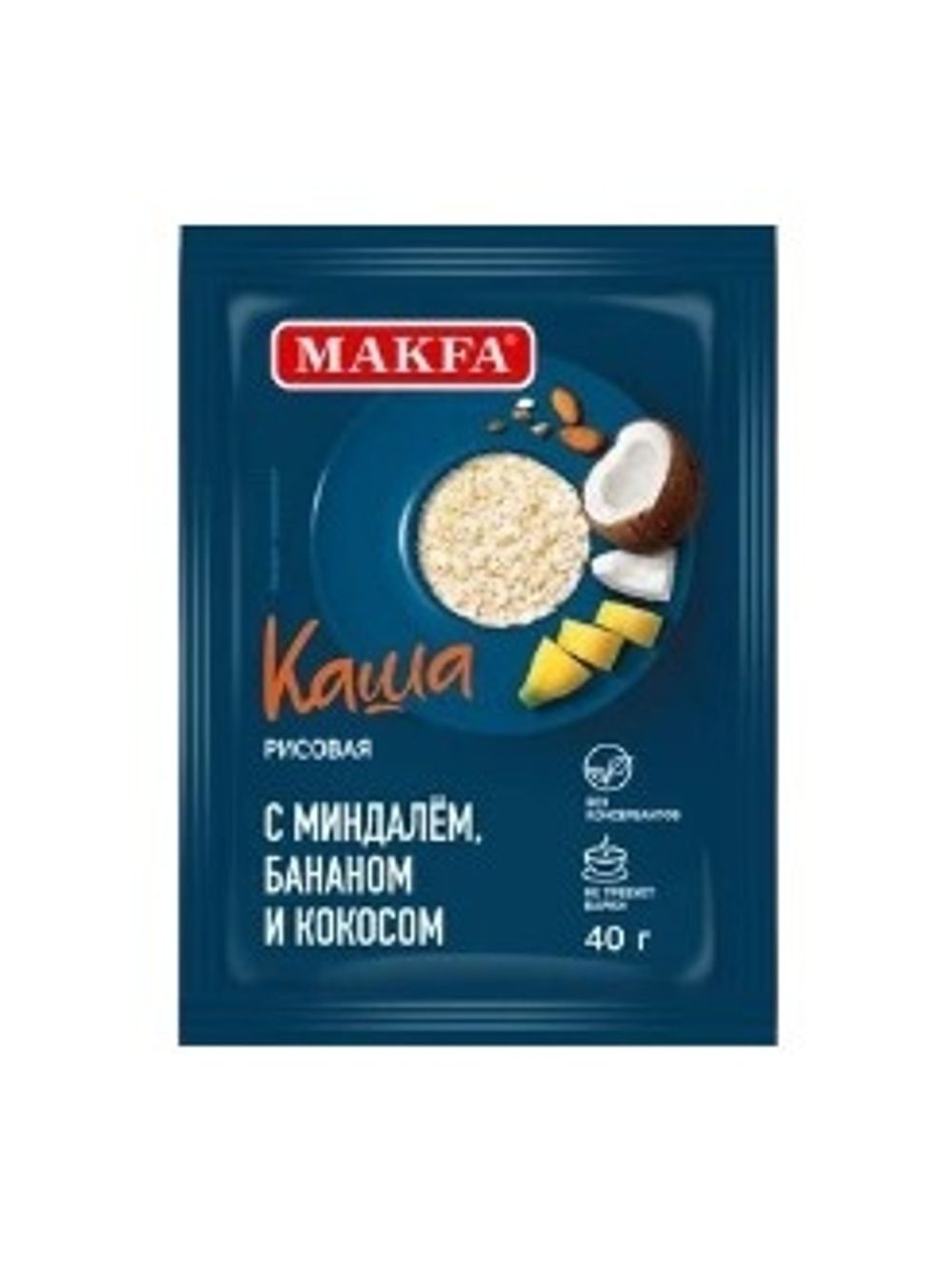 Каша рисовая 40г*15 (миндаль/кокос/банан)