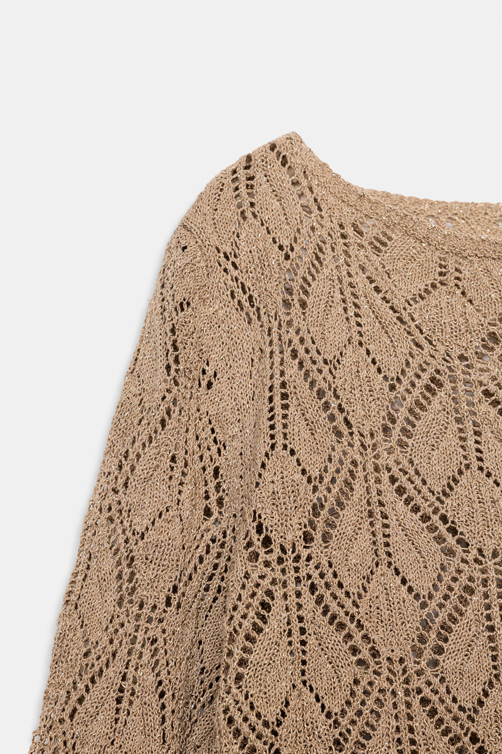 ДЖЕМПЕР ВЯЗКИ ПОЙНТЕЛЛЬ С МЕТАЛЛИЗИРОВАННОЙ НИТЬЮ — ZARA