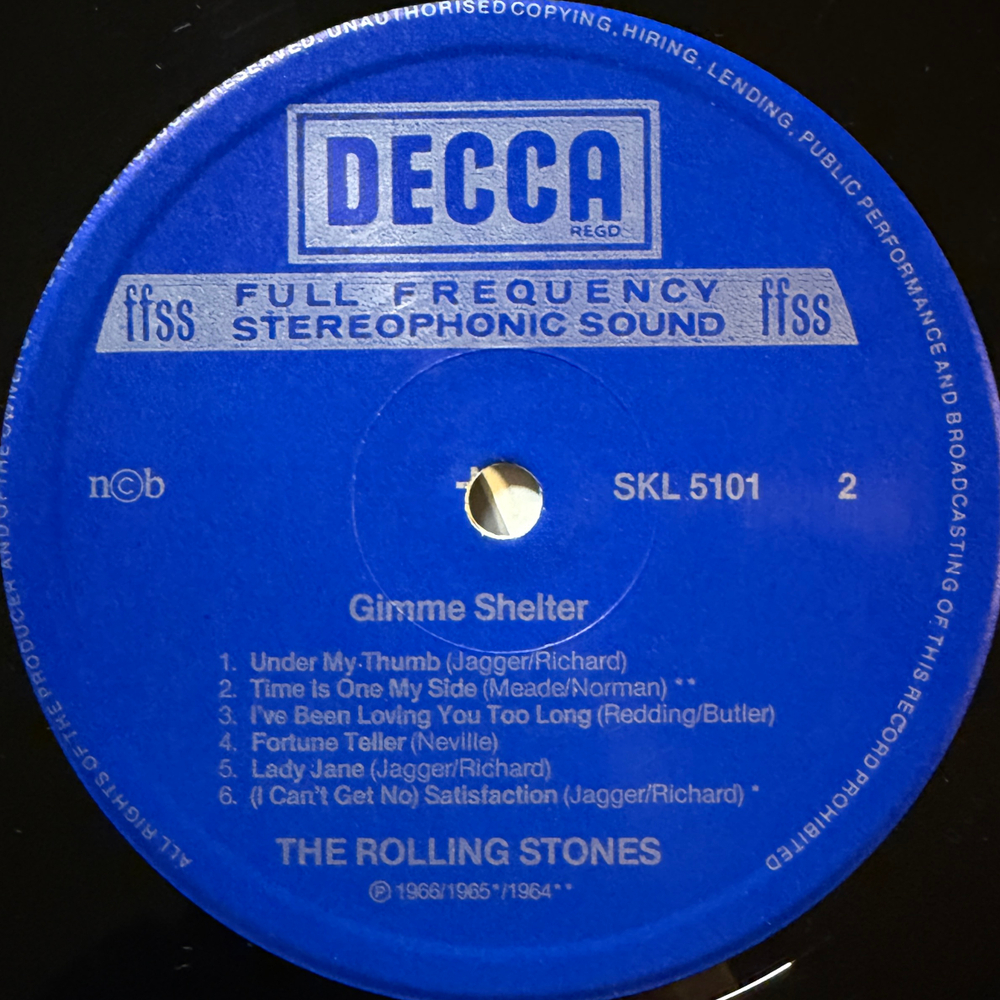The Rolling Stones ‎– Gimme Shelter (Скандинавия 1981г.)