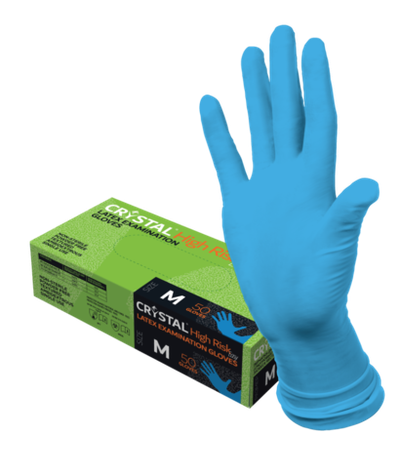 Перчатки CRYSTAL HIGH RISX Easy см.латекс нестер.неопудр XL, 25 пар.