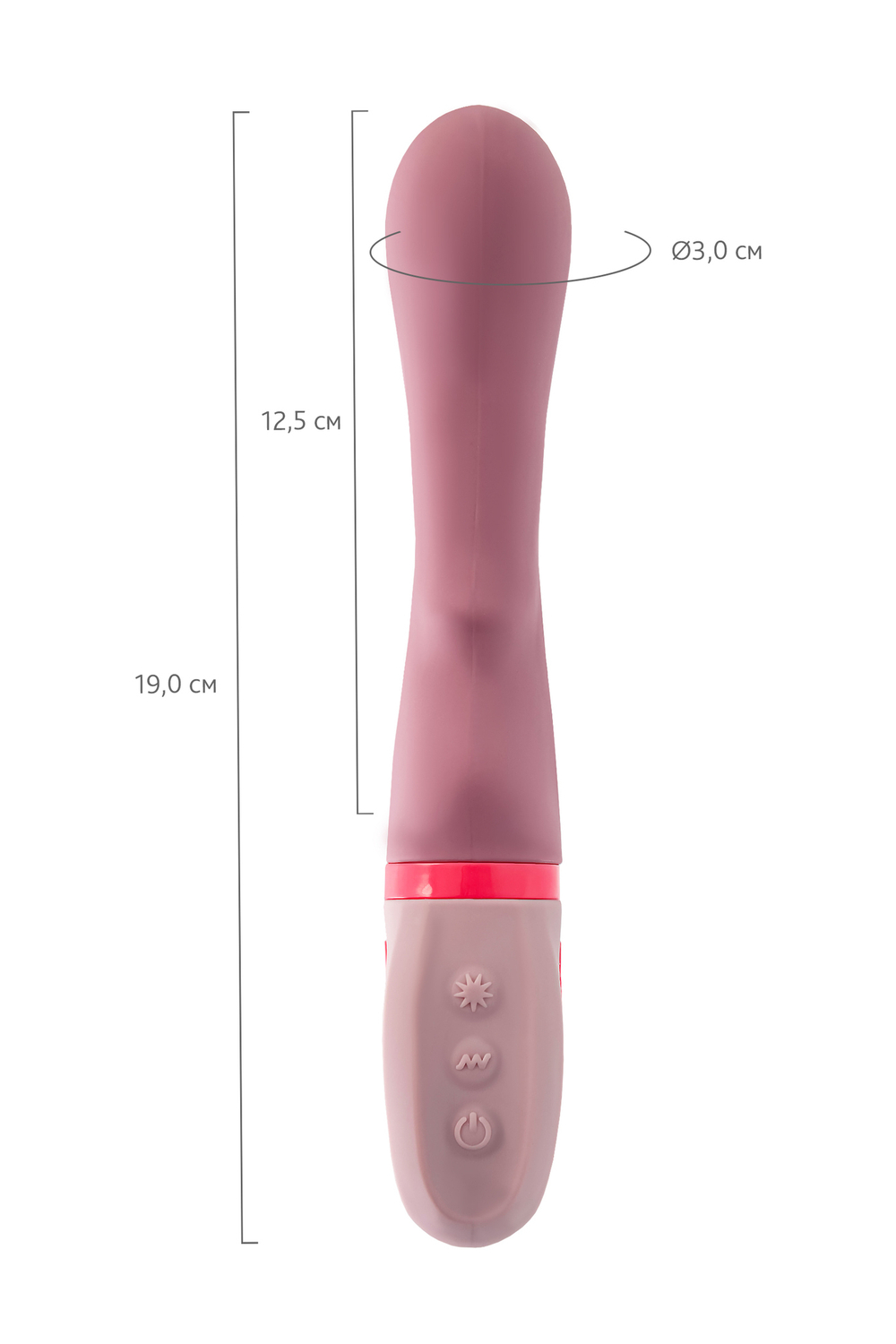 Вибратор Flovetta Rose розовый 19 см