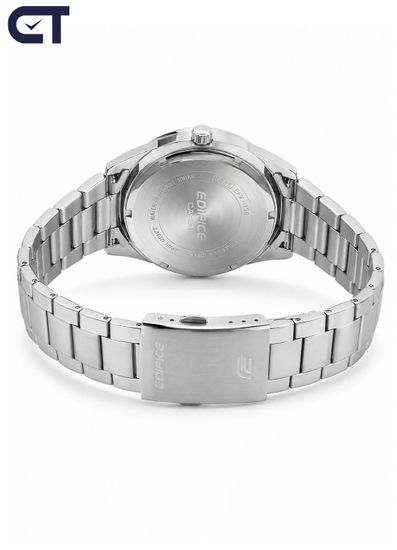 CASIO EFV-150D-1AVUDF EDIFICE мужские наручные часы — стальной хронограф с черным циферблатом