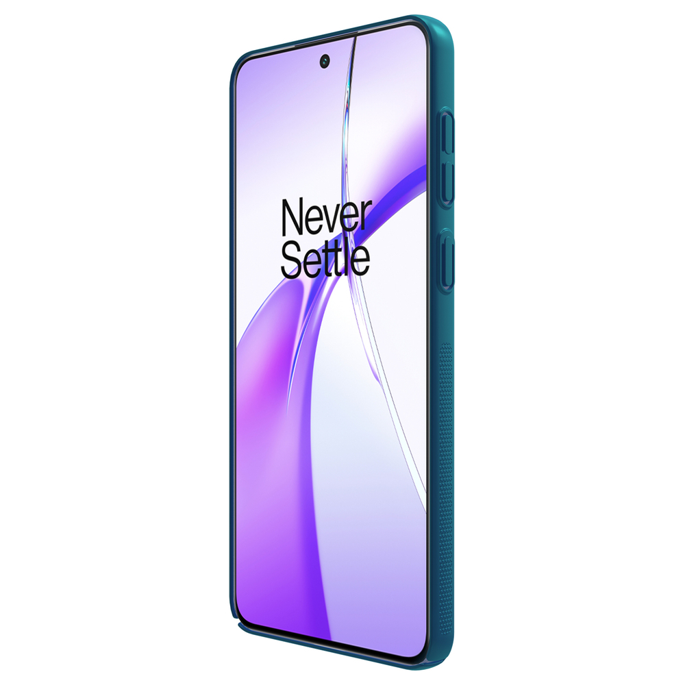 Тонкий жесткий чехол синего цвета (Peacock Blue) от Nillkin для OnePlus Ace 3V, серия Super Frosted Shield