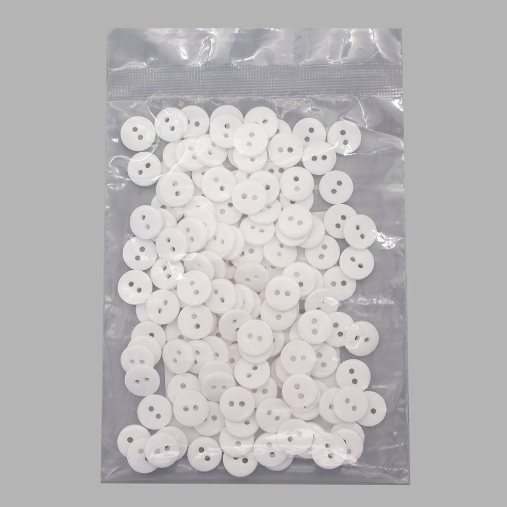 Пуговицы 2 прокола 18L=11 мм, (s.white (белый)), CX-K-22, 144 шт