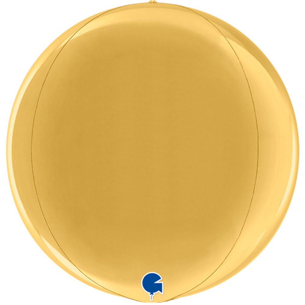 Gr 3D (18''/46 см) Сфера, Яркое золото, 1 шт. Gr 3D (18''/46 см) Сфера, Яркое золото, 1 шт.