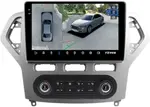 Магнитола для Ford Mondeo 4 2007-2010 (рамка серебро с климатом) - Teyes CC3-2K-360 монитор 10.36" 2K QLED на Android 10, Быстрая, CarPlay, 4G SIM-слот, 4 камеры в комплекте