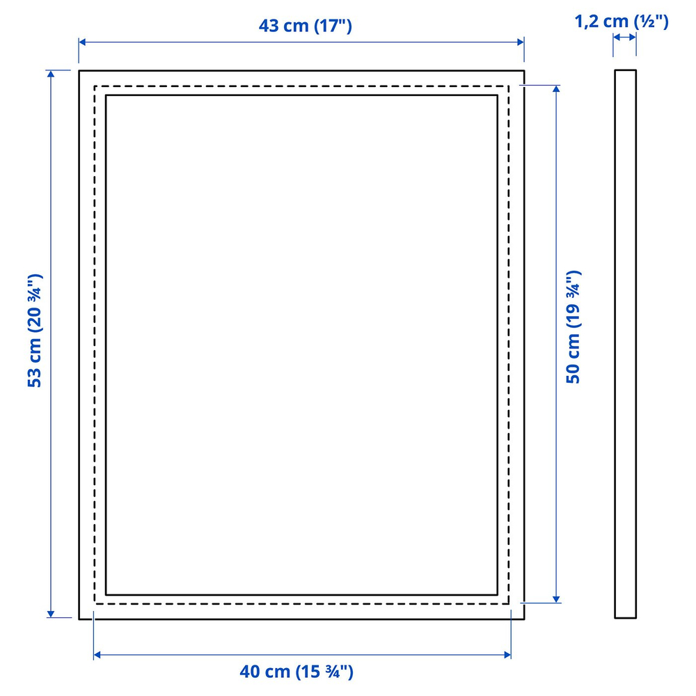 IKEA FISKBO  (ИКЕА ФИСКБО)  -  Рамка - тёмный серо-синий 40x50 см