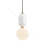 Pendant design lamp Aballs  by Parachilna (White,  D30)