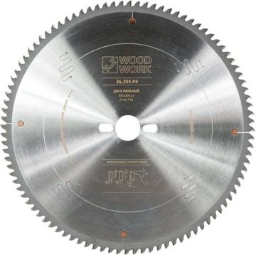 Диск пильный для алюминия 305x3.6x30 мм, 96T, A=-5° FTR WOODWORK 36.305.96