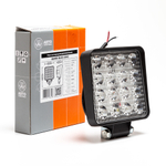 AE48S-16LED-28HC Фара светодиодная дополнительная, квадратная SLIM 110*28*140, направленный свет, 16 диодов, крепление по центру, 48 Вт, 10-30 В
