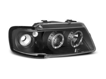 Передние фары angel eyes v1 black для Audi A3 8L