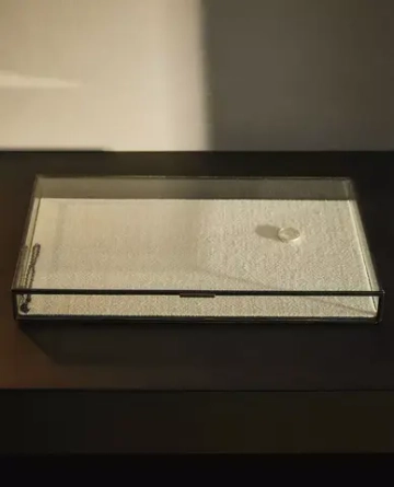 ZARA HOME ШКАТУЛКА ДЛЯ ДРАГОЦЕННОСТЕЙ С ЧЕРНОЙ МЕТАЛЛИЧЕСКОЙ КАЙМОЙ, ЧЕРНЫЙ