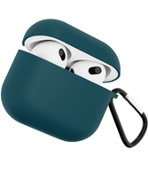 Чехол для Airpods 3 Gurdini силиконовый с карабином Изумрудный