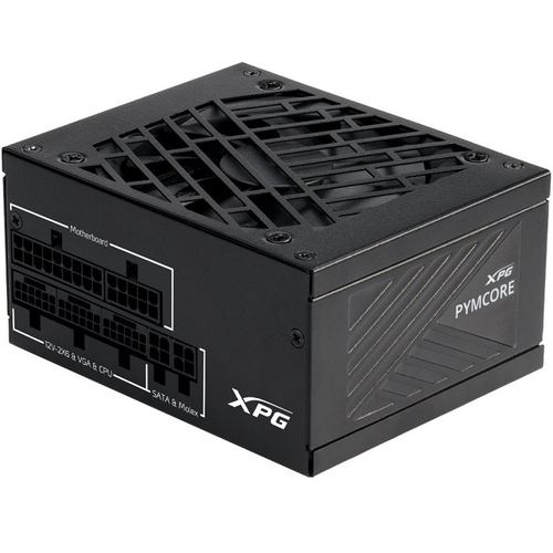 Блок питания ADATA XPG 750W PYMCORE, модульный, 16 Pin PCIe 5.0, 80 PLUS Gold, SFX (PYMCORE750G-BKCEU)