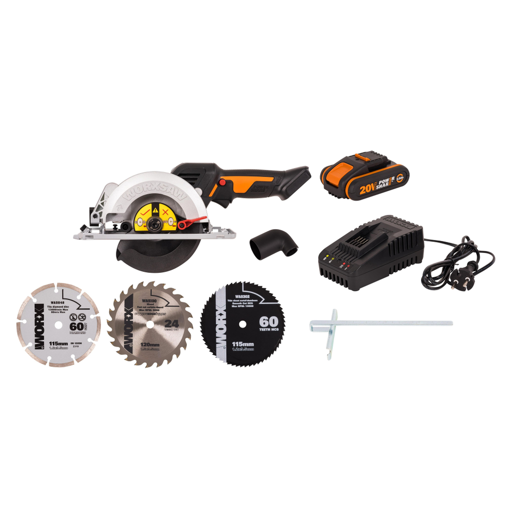 Циркулярная мини-пила аккумуляторная бесщеточная WORX WX531