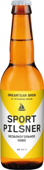 Пиво Дримтим Спорт Пилснер Безалкогольное / Dreamteam Sport Pilsner 0.45 - стекло